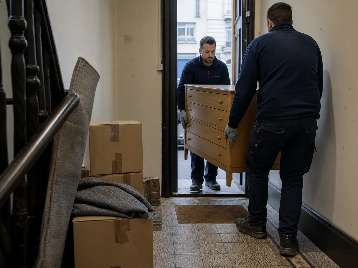 Camion de déménagement, illustration du secteur déménageurs