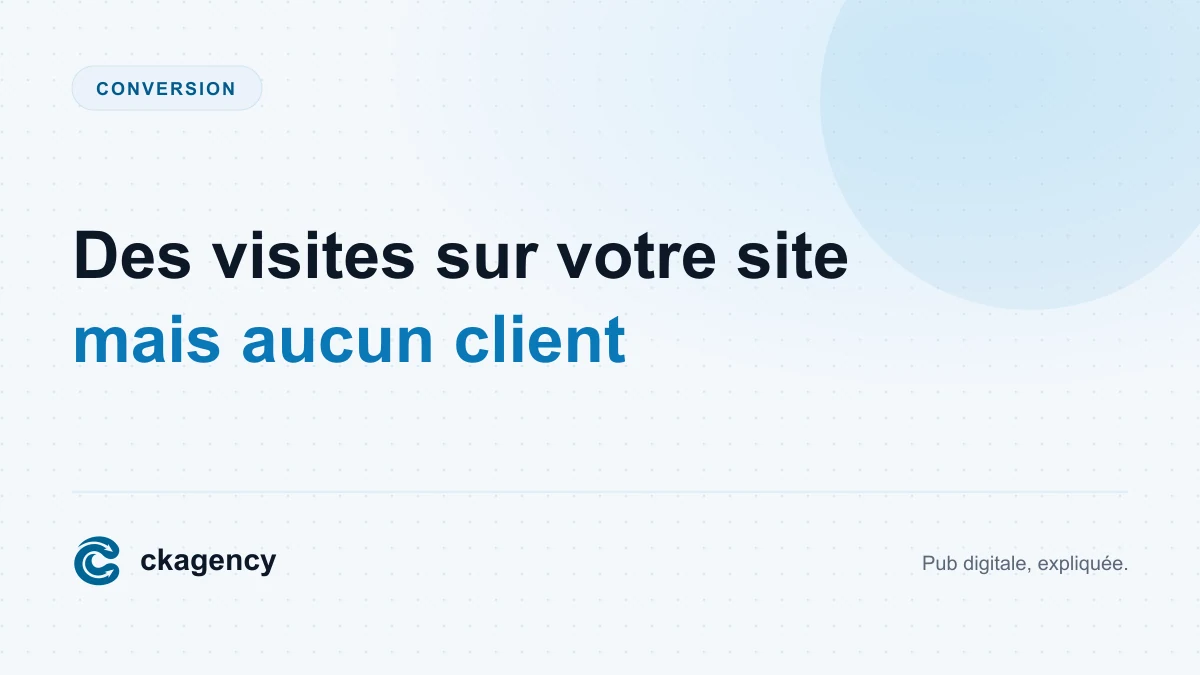 Illustration de l'article Pourquoi votre site reçoit des visites mais aucun client