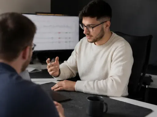 Cyril Kandil en rendez-vous avec un chef d'entreprise