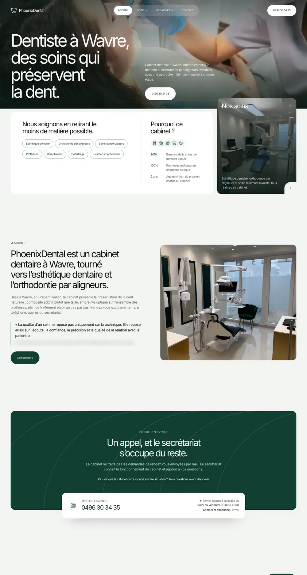 Site Cabinet dentaire sur ordinateur